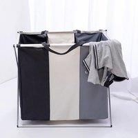 3 Grid Foldable Laundry basket X Shaped Structure