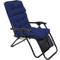 Garden Bench Recliner Chair Swing Chair Seat Pad Cushion Sunlounger Cushion for Indoor Outdoor,Navy
