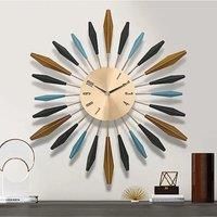 Large Metal Starburst Decorative Wall Clock