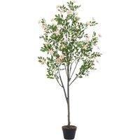 Artificial Frangipani Blossom Tree in Pot for Decoration