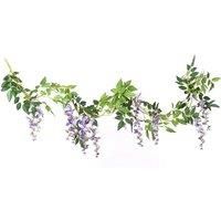 Purple Artificial Wisteria Flowers Fake Garland Wall Decoration