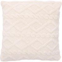 Plush Throw Pillow with Pillow Insert White 45cm x 45cm