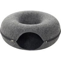 Gray Round Felt Cat Pet Tunnel Bed Cave Bed Donut 60cm