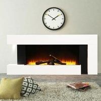 KOMORE Contemporary Wall Mounted/Freestanding Fireplace Mantel for Living Room, Overheat Protection