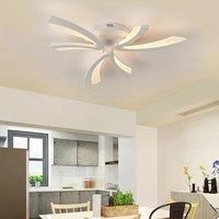 KOMORE Unique V-Shaped LED Semi Flush Ceiling Light, Cool White / Stepless Dimming for Office,