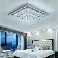 KOMORE Crystal LED Flush Mount Ceiling Light Fixture, 84W / 100W for Office, Living Room, Bedroom,