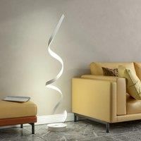 KOMORE Contemporary LED Spiral Floor Lamp in White Light for Living Room Office, Bedroom, Hallway, Porch