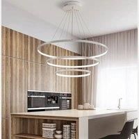 KOMORE Modern Tiered LED Ceiling Hanging Pendant Light Ceiling Lighting for Kitchen Dinning Table