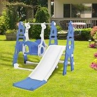 KIDkid Toddler Swing and Slide Set with Basketball Hoop Garden Climbing Frame, Outdoor Indoor Large