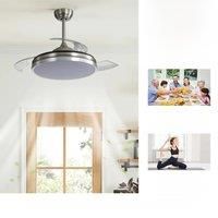 Voltsify 42inch Acrylic Ceiling Fan Light with Retracted Blades for Living Room