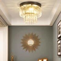 Voltsify Crystal Mount Ceiling Light for Living Room Bedroom Bulb not included, 30cm Dia x 20cm H