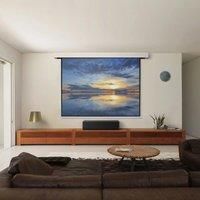 Voltsify Manual Pull Down Retractable Projector Screen for Home, Education, and Business, 153cm L x