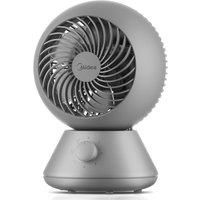Midea 28dB Desk Fan, 20cm Diameter Air Circulator Table Fan, 90+90 Omni-Directional Oscillation, 3 Speed Settings