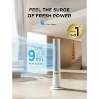 Midea 40-inch Vertical Tower Fan for Bedroom, 9 m/s Strong Cool Wind, Omnidirectional Remote Control