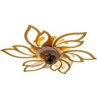 Voltsify LED Ceiling Fan Light With 6 Wind Speed Settings Remote Control and Bluetooth Function