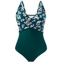 V-Neck One-Piece Swimsuit