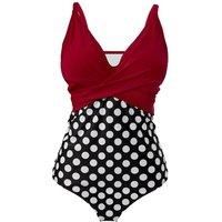 V-Neck One-Piece Swimsuit