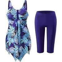 Stylish Print Two-Piece Tankini Swimsuit