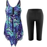 Stylish Print Two-Piece Tankini Swimsuit