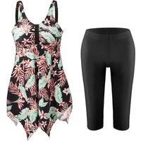Stylish Print Two-Piece Tankini Swimsuit