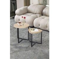 Round and Triangular Nesting Side Table Set