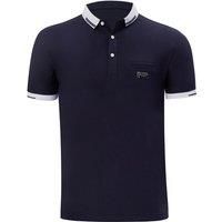 Turn Down Collar Short Sleeve Polo Shirt