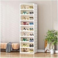 9-Tier Foldable Storage Cabinet Shoes Organizer with Doors