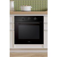 Living and Home 60L 60cm Built-in Electric Fan Oven Gill 8 Function with Air Fry Microwave in Black