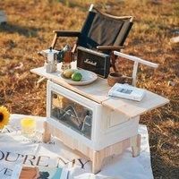 Multifunctional Outdoor Foldable Camping Storage Box Expanding Table