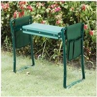Folding Garden Kneeling Stool with 2 Detachable Tool Bags