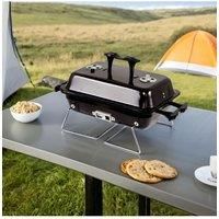 Portable Tabletop BBQ Grill Smoker with Lid
