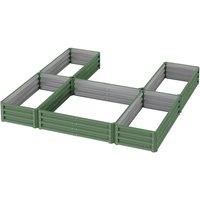 U-shaped Raised Garden Bed with 5 Compartments
