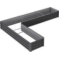 L-Shaped Galvanized Steel Raised Garden Bed