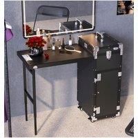 Rolling Manicure Table Nail Desk Makeup Train Case