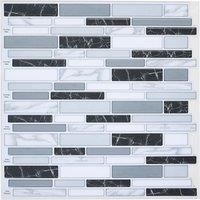 10Pcs Self-Adhesive Marble Pattern Wall Tile Stickers