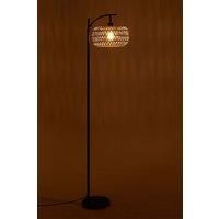 Rattan Fabric Lampshade Floor Lamp