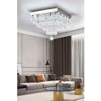 40W LED Double-Layer Crystal Ceiling Light with Droplets