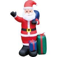 Festive Santa 150cm Inflatable Father Christmas with LED Lights Indoor/Outdoor