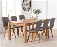 Verona 150cm Oak Table With Tivoli Faux Leather Chairs