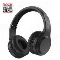 Rock On-Ear Bluetooth Headphones Black, black