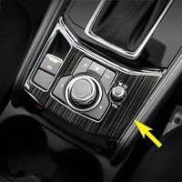 For Mazda CX5 20172024 Interior Center Console Dashboard Switch Panel Cover Trims Black Stainless