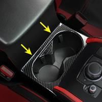 Carbon Fiber Cup Holder Surrounds Cover For Mazda CX5 KF 2017 2018 2019 2020 2021 2022 2023 2024