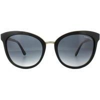 Tom Ford Women/'s FT0461 05W 56 Sunglasses, Black (Nero/Altro/Blu Grad)