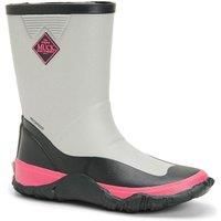 Muck Boots Kids Forager Rain Boot, Grey/Pink, 12 UK
