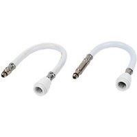 John Guest Speedfit WFLX28 15 mm x M10 Thread x 300 mm Length Monobloc Mixer White Flexi Hose (Supplied as a Pair)
