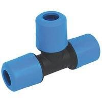 JG Speedfit Blue Push-fit Pipe tee (Dia)20mm x 20mm x 20mm