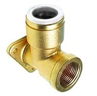 15mm x 1/2" SPEEDFIT Brass Backplate Elbow