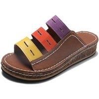 Women'S Colour Block Sandals - 5 Sizes & Colours! - Green