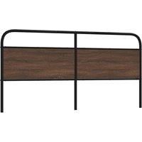 Headboard Brown Oak 180 cm Steel and Engineered Wood