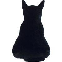 Plush Cat-Shaped Pillow - Grey, White Or Black